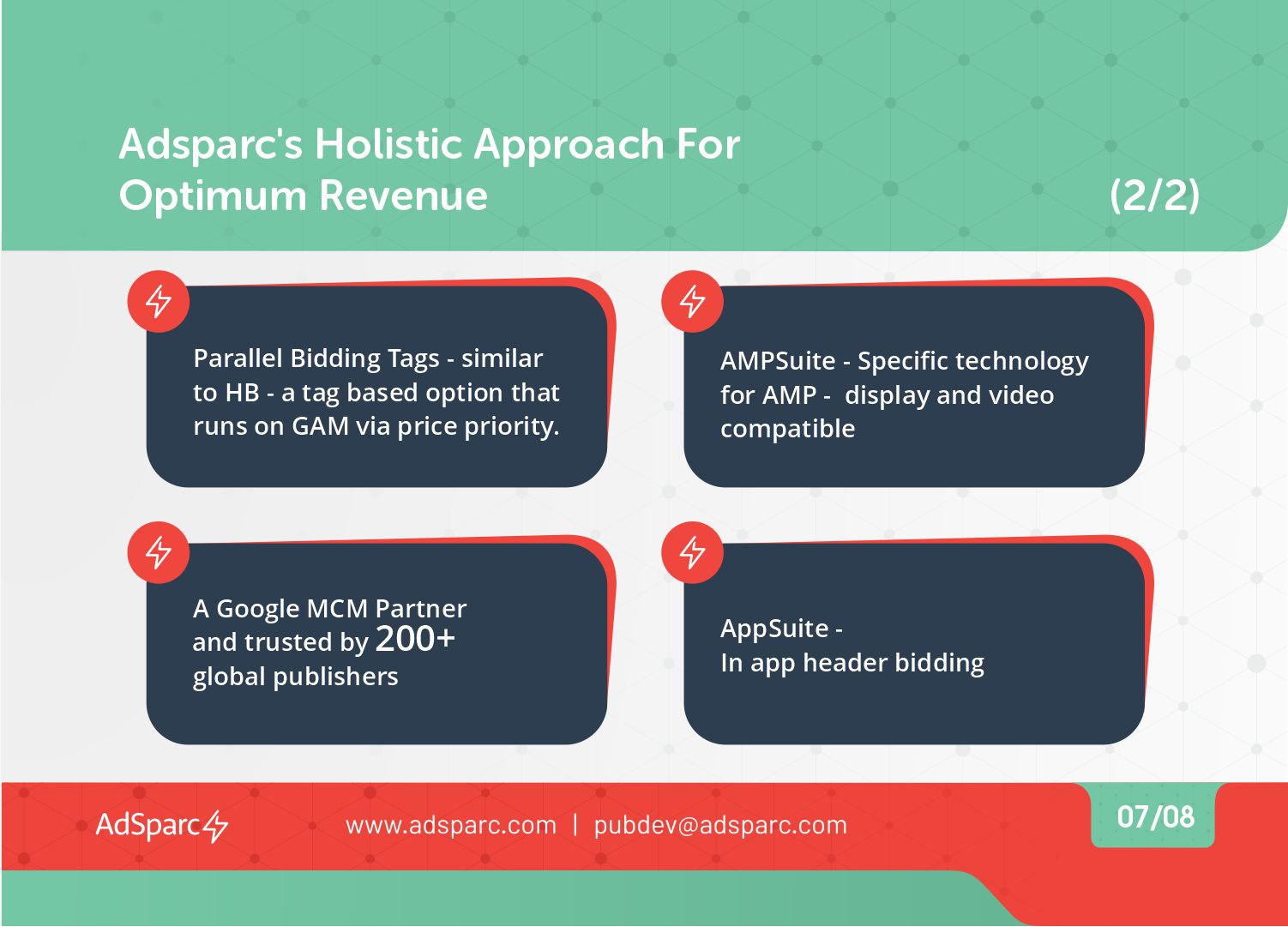 AdSparc Holistic Approach for Optimum Revenue - 2